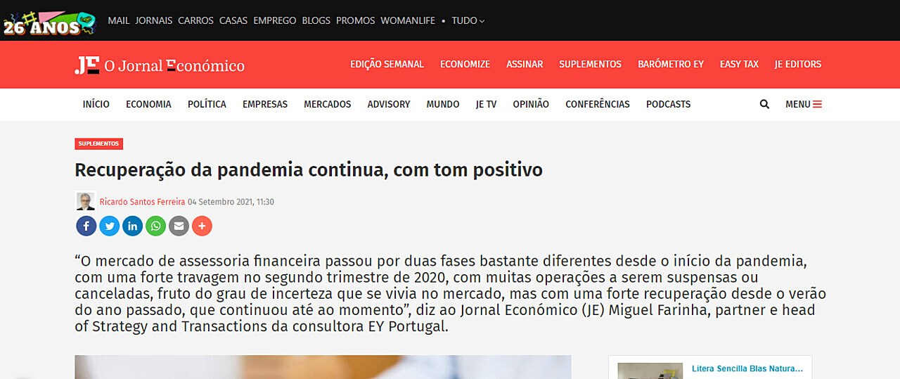 Recuperao da pandemia continua, com tom positivo